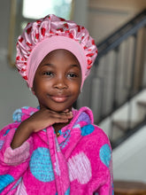 Load image into Gallery viewer, Pink strawberry bonnet kids