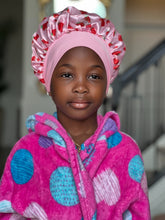 Load image into Gallery viewer, Pink strawberry bonnet kids