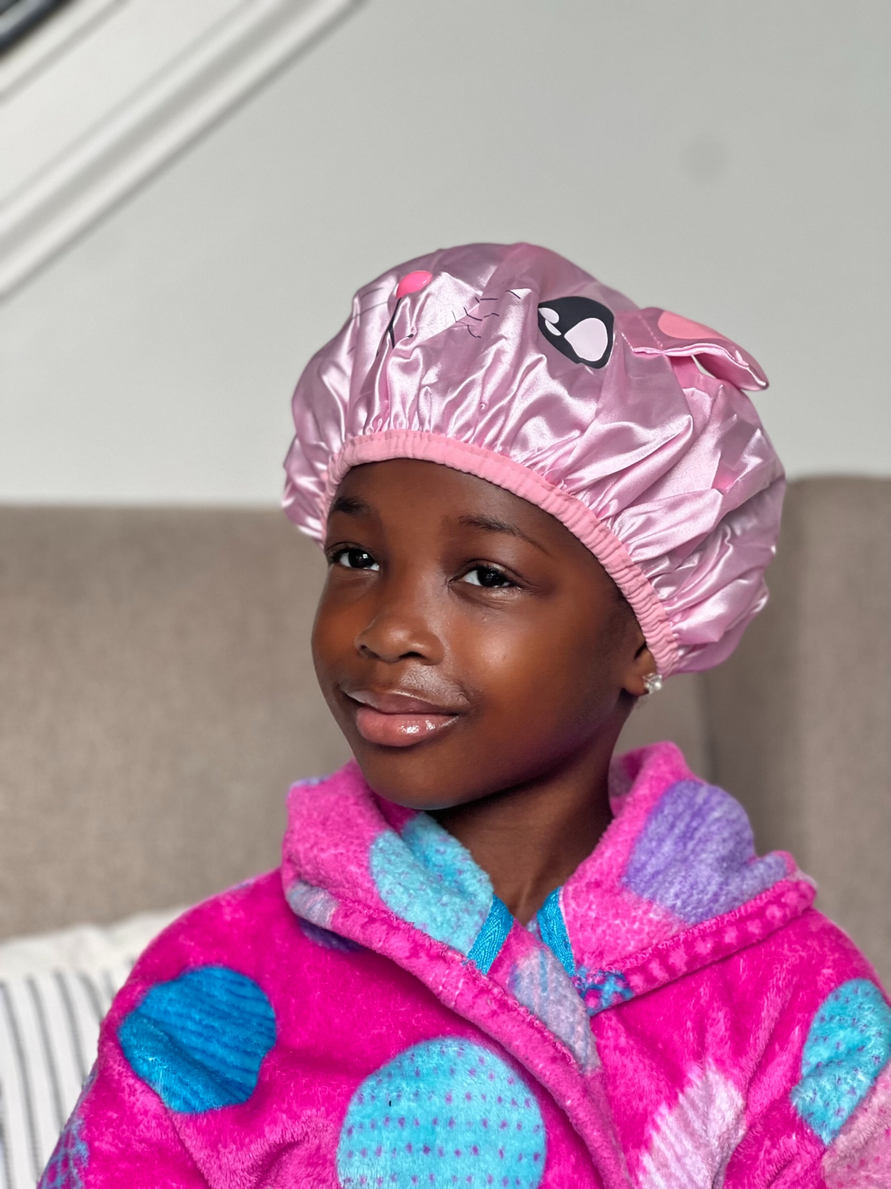 Kids shower cap pink) – - Main Image